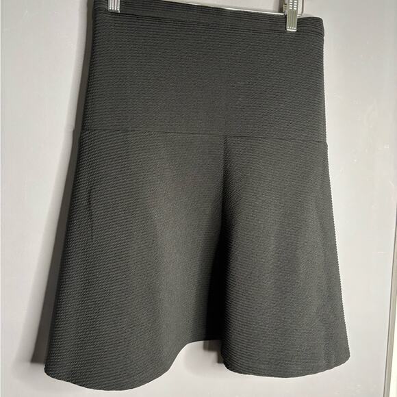 Calvin Klein Black Ribbed A Line Skirt Back Exposed Zipper Size 22W - Picture 2 of 5